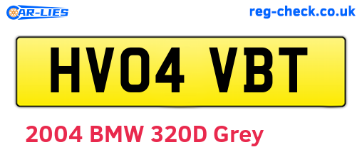 HV04VBT are the vehicle registration plates.
