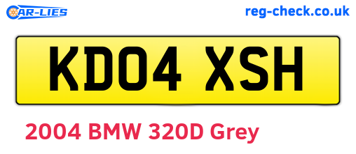 KD04XSH are the vehicle registration plates.