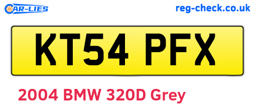KT54PFX are the vehicle registration plates.