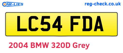 LC54FDA are the vehicle registration plates.