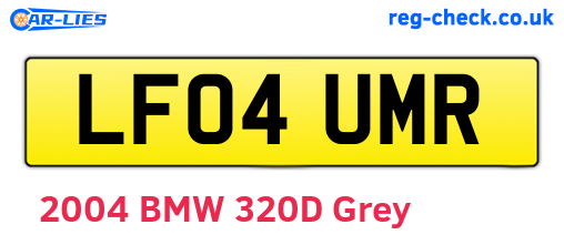 LF04UMR are the vehicle registration plates.