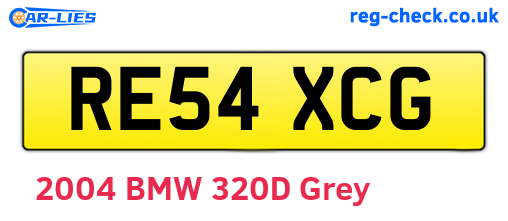 RE54XCG are the vehicle registration plates.