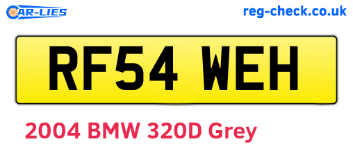 RF54WEH are the vehicle registration plates.