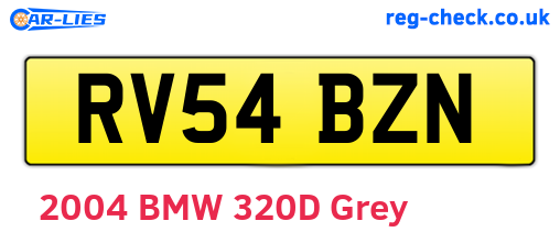 RV54BZN are the vehicle registration plates.