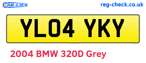 YL04YKY are the vehicle registration plates.