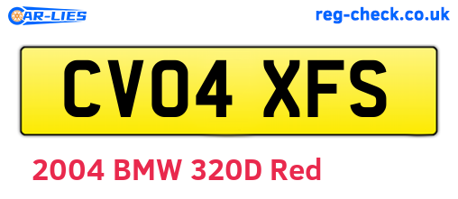 CV04XFS are the vehicle registration plates.