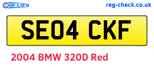 SE04CKF are the vehicle registration plates.