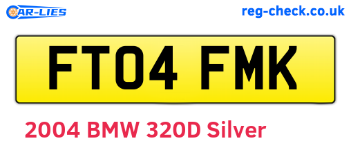 FT04FMK are the vehicle registration plates.