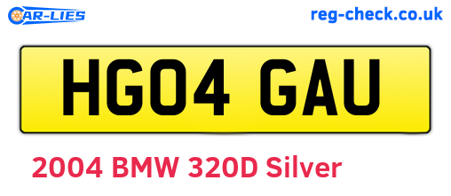 HG04GAU are the vehicle registration plates.