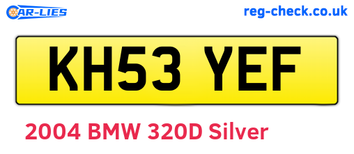 KH53YEF are the vehicle registration plates.