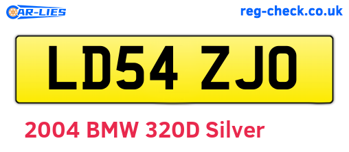 LD54ZJO are the vehicle registration plates.