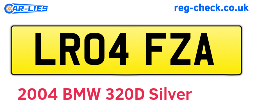 LR04FZA are the vehicle registration plates.