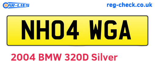NH04WGA are the vehicle registration plates.
