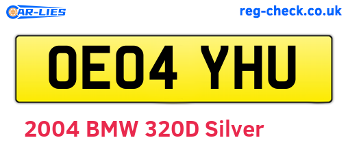 OE04YHU are the vehicle registration plates.