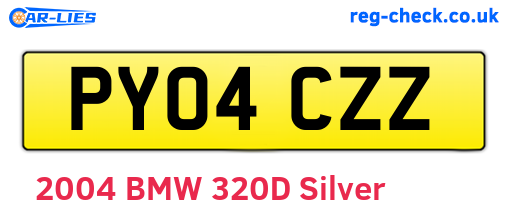 PY04CZZ are the vehicle registration plates.