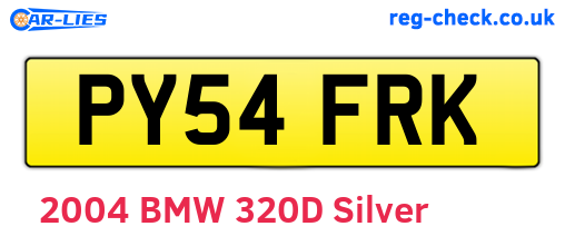 PY54FRK are the vehicle registration plates.