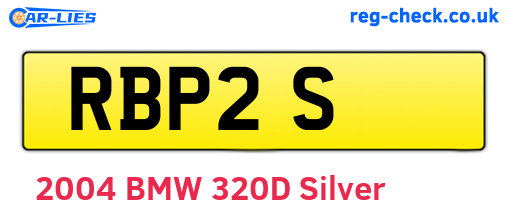 RBP2S are the vehicle registration plates.