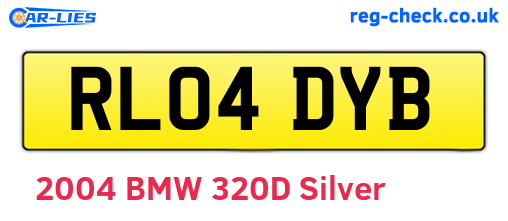 RL04DYB are the vehicle registration plates.