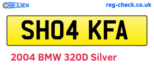 SH04KFA are the vehicle registration plates.