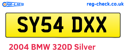 SY54DXX are the vehicle registration plates.