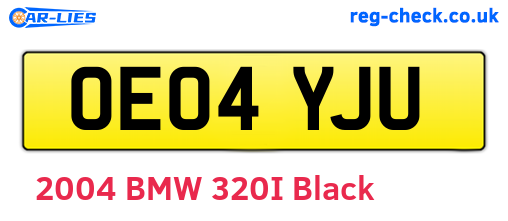 OE04YJU are the vehicle registration plates.