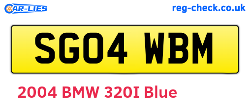 SG04WBM are the vehicle registration plates.