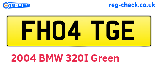 FH04TGE are the vehicle registration plates.