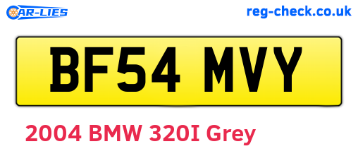BF54MVY are the vehicle registration plates.