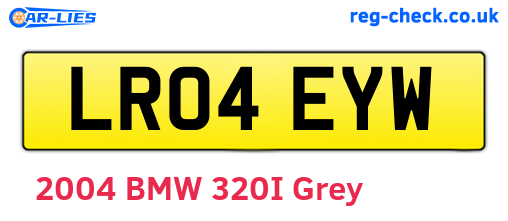 LR04EYW are the vehicle registration plates.