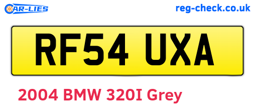 RF54UXA are the vehicle registration plates.