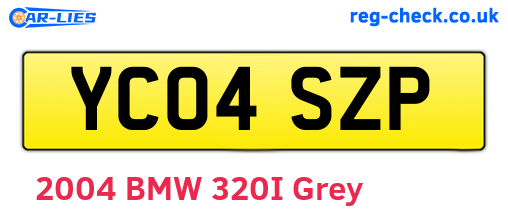 YC04SZP are the vehicle registration plates.