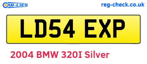 LD54EXP are the vehicle registration plates.