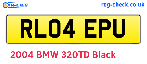 RL04EPU are the vehicle registration plates.