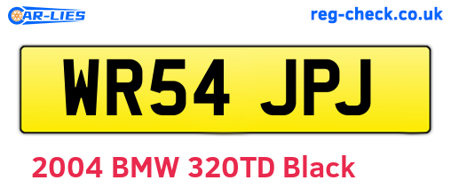 WR54JPJ are the vehicle registration plates.