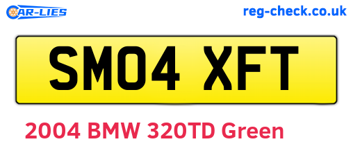 SM04XFT are the vehicle registration plates.