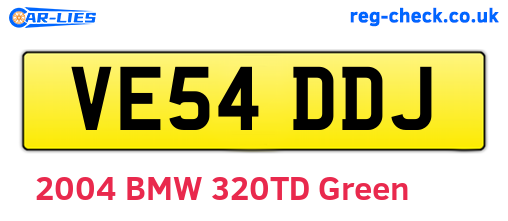 VE54DDJ are the vehicle registration plates.
