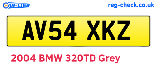 AV54XKZ are the vehicle registration plates.