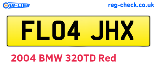 FL04JHX are the vehicle registration plates.