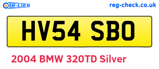 HV54SBO are the vehicle registration plates.