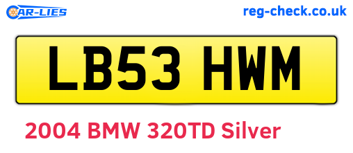 LB53HWM are the vehicle registration plates.