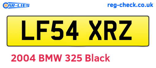 LF54XRZ are the vehicle registration plates.