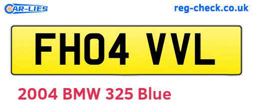 FH04VVL are the vehicle registration plates.