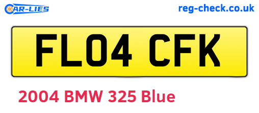 FL04CFK are the vehicle registration plates.
