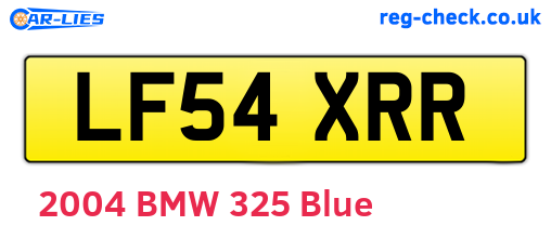 LF54XRR are the vehicle registration plates.