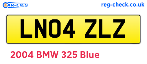 LN04ZLZ are the vehicle registration plates.