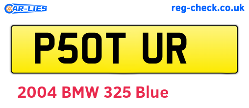 P50TUR are the vehicle registration plates.
