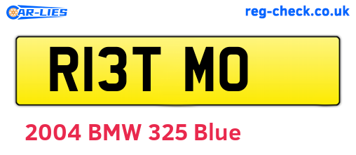 R13TMO are the vehicle registration plates.