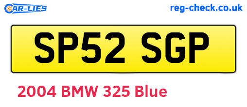 SP52SGP are the vehicle registration plates.