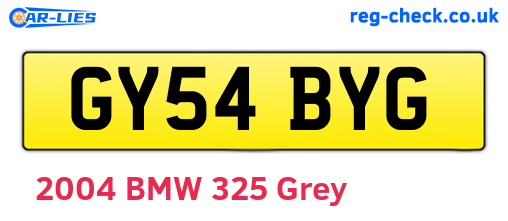 GY54BYG are the vehicle registration plates.