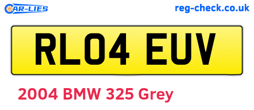 RL04EUV are the vehicle registration plates.